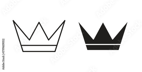 Crown icon Isolated flat vector in outline collection on white background