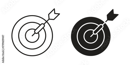 Darts icon Isolated flat vector in outline collection on white background