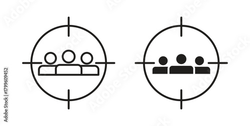 Customer segment icon Isolated flat vector in outline collection on white background