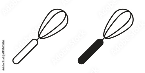 Egg beater icon Isolated flat vector in outline collection on white background