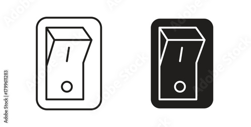 Electric switch icon Isolated flat vector in outline collection on white background