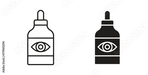 eye drop icon Isolated flat vector in outline collection on white background