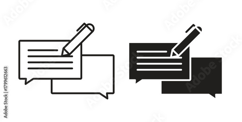 Feedback icon Isolated flat vector in outline collection on white background