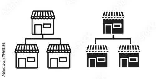 Franchise icon Isolated flat vector in outline collection on white background