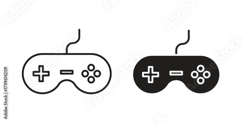 Game console icon Isolated flat vector in outline collection on white background