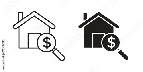 Home appsraisal icon Isolated flat vector in outline collection on white background