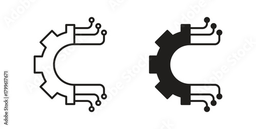 Integration icon Isolated flat vector in outline collection on white background