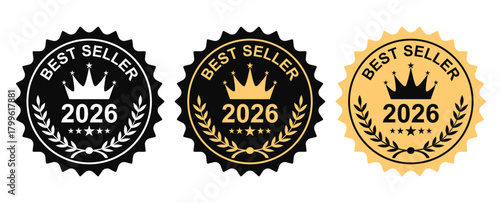 Premium best seller badge set 2026, Perfect for best selling labels on products