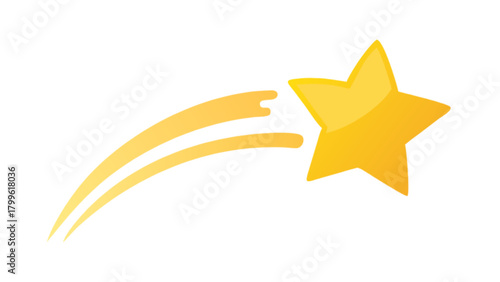 Download this shiny golden shooting star vector graphic for free use in your design projects today