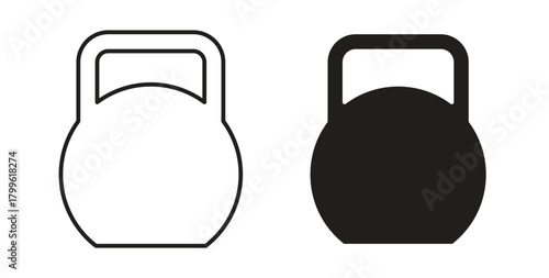 Kettlebell icon Isolated flat vector in outline collection on white background