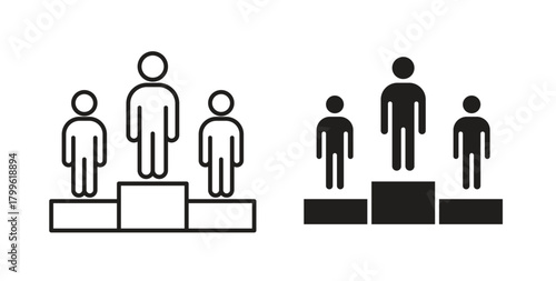 Leadership icon Isolated flat vector in outline collection on white background