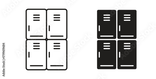 Locker icon Isolated flat vector in outline collection on white background