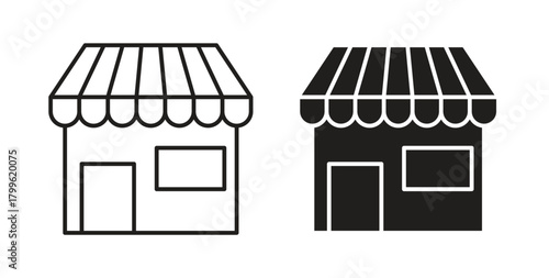 Marketplace icon Isolated flat vector in outline collection on white background