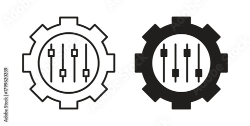 Mass customization icon Isolated flat vector in outline collection on white background