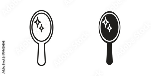 Mirror icon Isolated flat vector in outline collection on white background