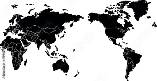 world map high quality vector illustration