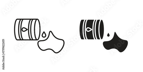 Oil spill icon Isolated flat vector in outline collection on white background
