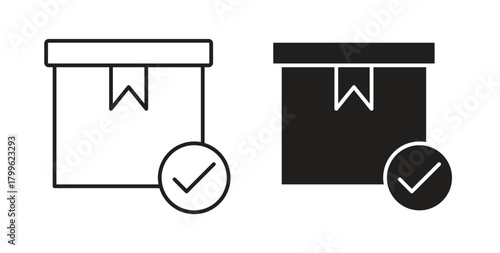 Order receive icon Isolated flat vector in outline collection on white background