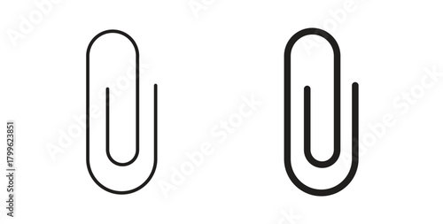 Paperclip icon Isolated flat vector in outline collection on white background