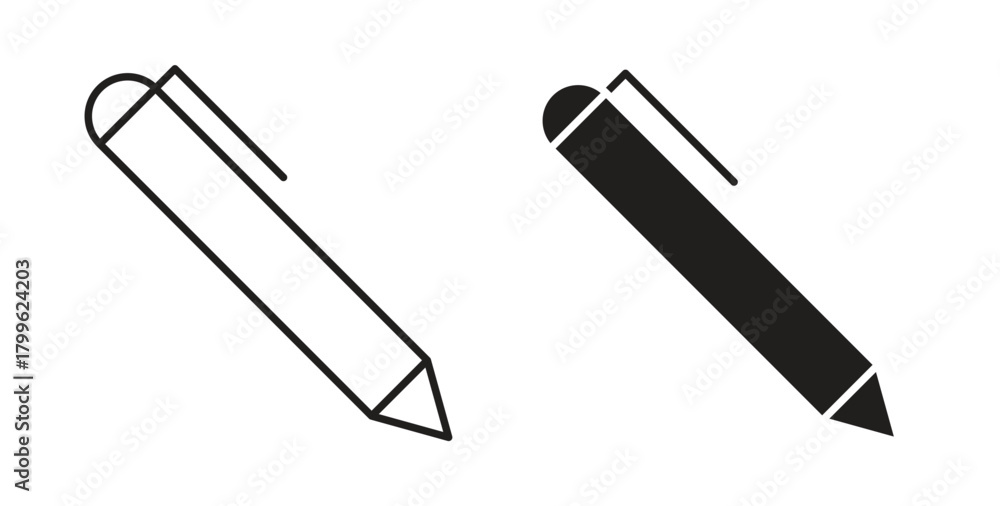 Fototapeta premium Pen icon Isolated flat vector in outline collection on white background