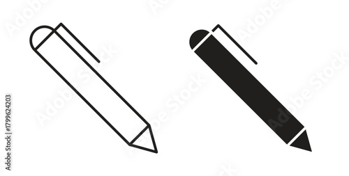 Pen icon Isolated flat vector in outline collection on white background