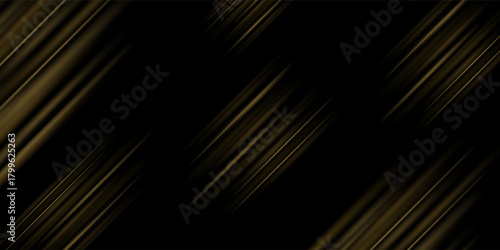 Black gold background with darker surface has a soft gradation with light technology diagonal gray and white lines beautiful.