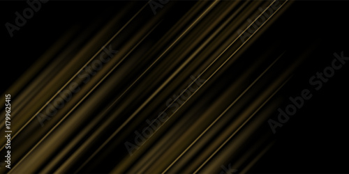 Black gold background with darker surface has a soft gradation with light technology diagonal gray and white lines beautiful.