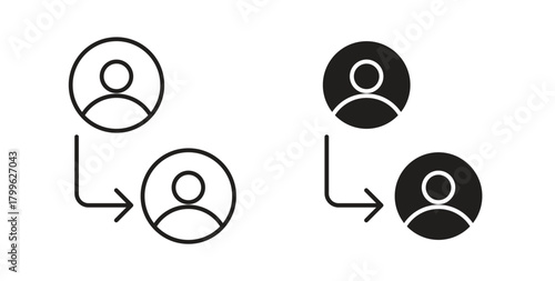 Refer icon Isolated flat vector in outline collection on white background