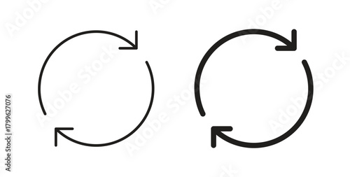 Reload icon Isolated flat vector in outline collection on white background