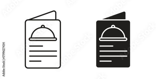Restaurant menu icon Isolated flat vector in outline collection on white background