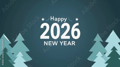 Happy New Year 2026 Celebration Festive Background.