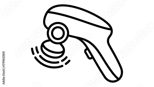 Electric massager for relieving muscle tension isolated on white background