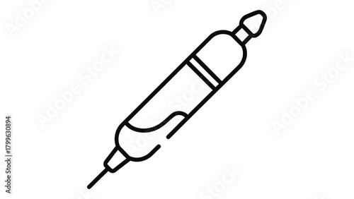 Electric nail drill for shaping and polishing nails, isolated on white background