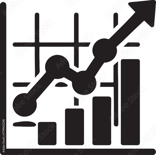 Data visualization grid bold icon in vector style for analytics, charts, reports, business insights and dashboards.