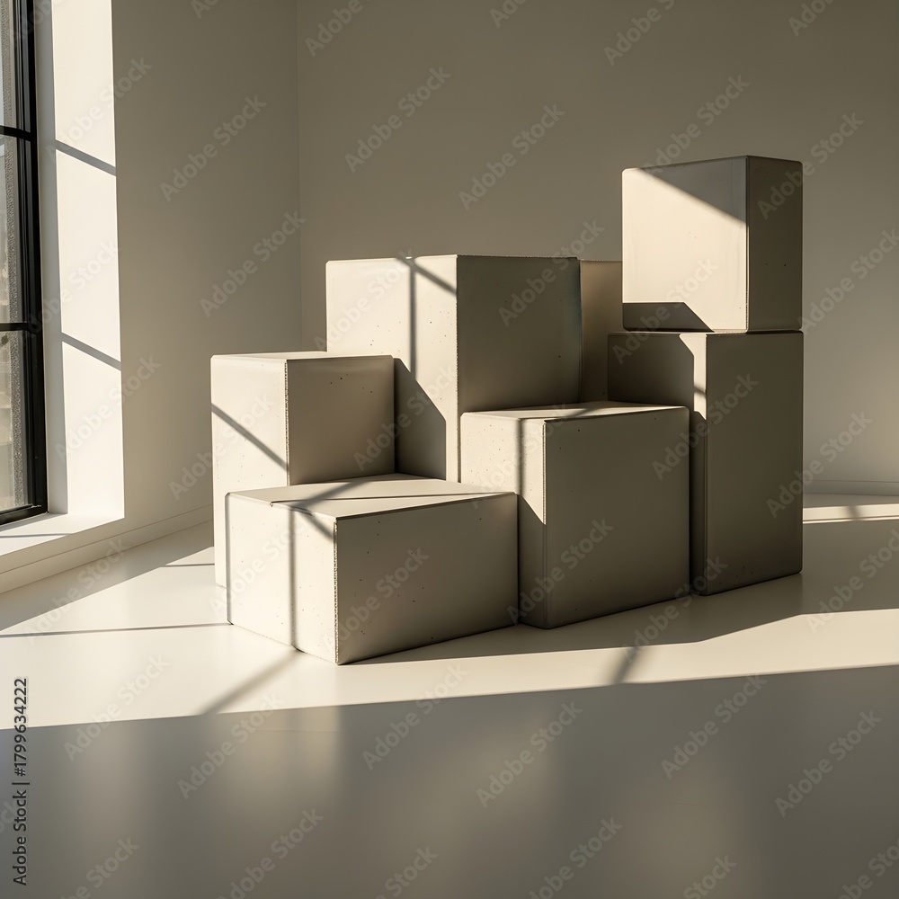 Obraz premium open box on black background