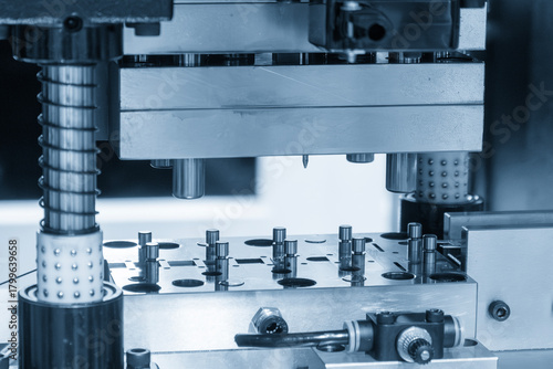 The sheet metal working process by transfer die.