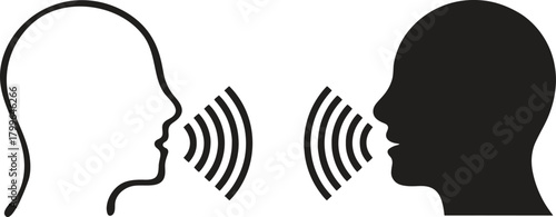 Engage in active listening with this conversation icon symbolizing effective communication and understanding