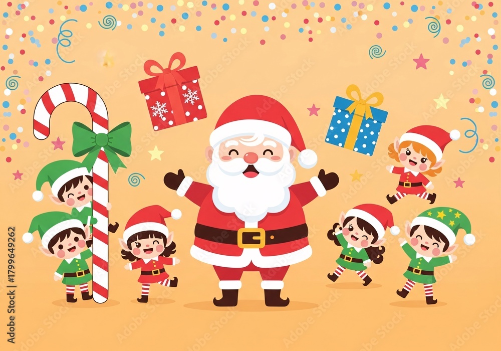 Fototapeta premium Santa and His Merry Elves