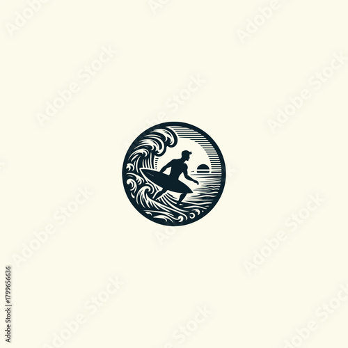 Beachside Surfer Logo Design