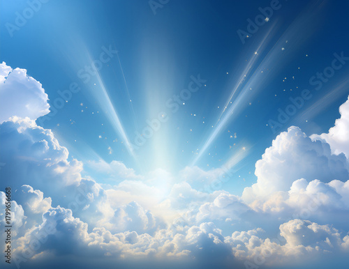 Sunlight Sparkling Through Soft Clouds