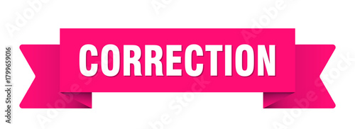 Foto correction ribbon isolated on transparent background