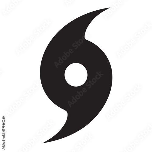 Bold Hurricane Icon Symbol