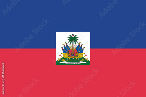 Flag of Haiti, clean lines illustration with slightly softened colors
