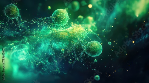 Microscopic cells forming complex biological network structure