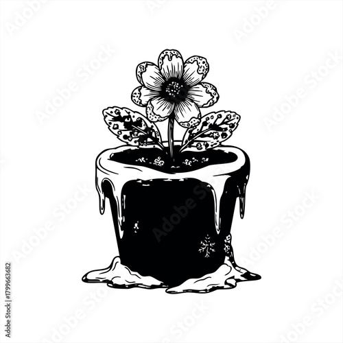 Botanical artistry icons for nature and environmental design themes