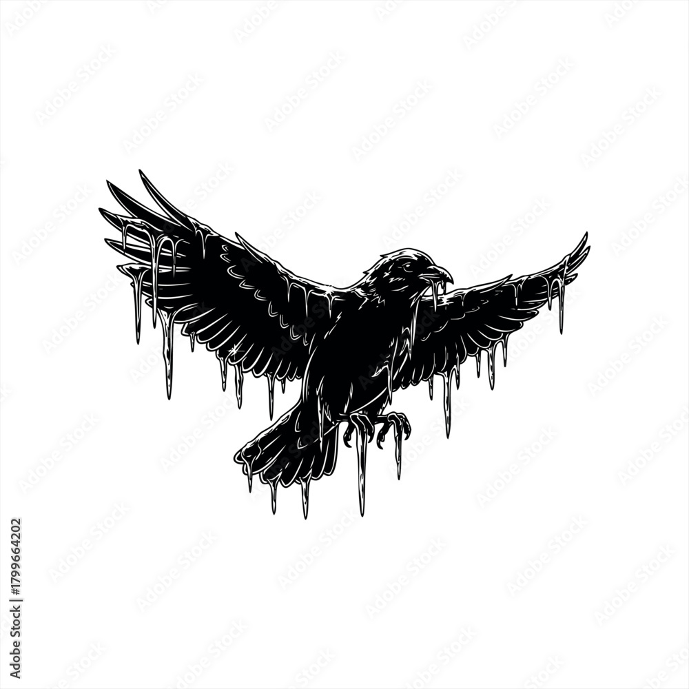 Obraz premium Gothic tattoo design icons for dark art and alternative fashion