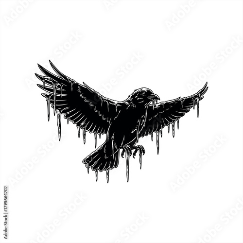 Gothic tattoo design icons for dark art and alternative fashion