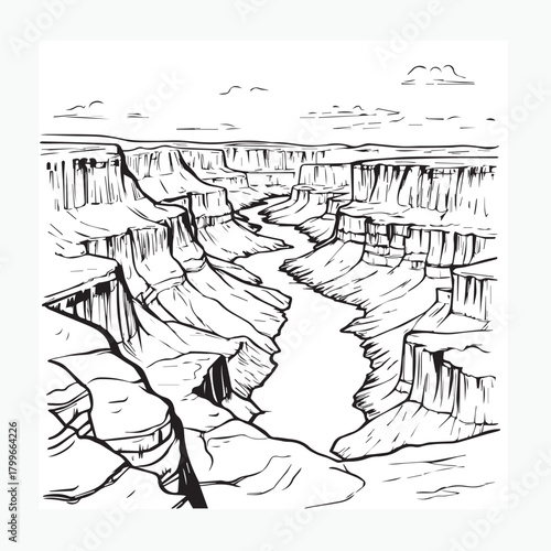 grand canyon vector illustration
