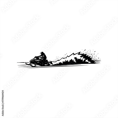 Thrilling winter sports adventure icons for extreme activities design