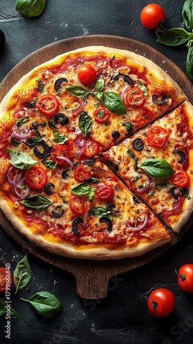 Italian Vegetable Pizza, Catering Photography and Pizza Material